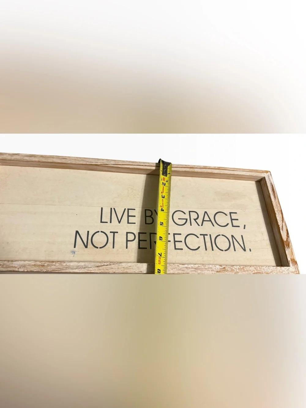 Live By Grace Not Perfection Farmhouse Framed Wood Wall Sign